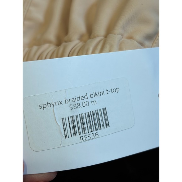Montce Swim Sphynx Braided Bikini Top Bottom Tan Medium - Picture 8 of 9